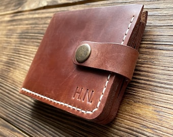 Personalized Leather Wallet, Luxury Bifold Wallet for Men, Mens Slim Wallet, Handcrafted Custom Wallet, Leather Wallet Men, Groomsmen Gift