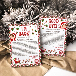 Editable Elf Arrival & Goodbye Letter Set, Christmas Elf Letter Combo, Kids Elf Activities, Elf Welcome Letter Set,Printable Template