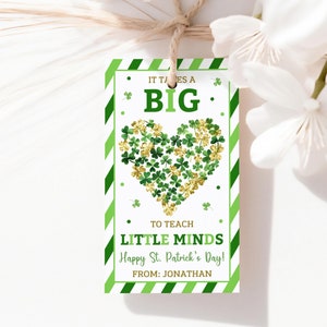 Printable St Patricks Day Teacher Gift Tag,EDITABLE Lucky Teacher Appreciation TAG,St Patricks Day TEACHER tag,Happy Saint Patricks Day