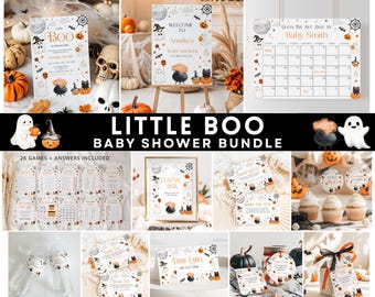 Little Boo Baby Shower Invitation Bundle,A Little Boo is Almost Due Invite,Halloween Baby Shower Bundle, Cute Ghost Baby Shower, Template