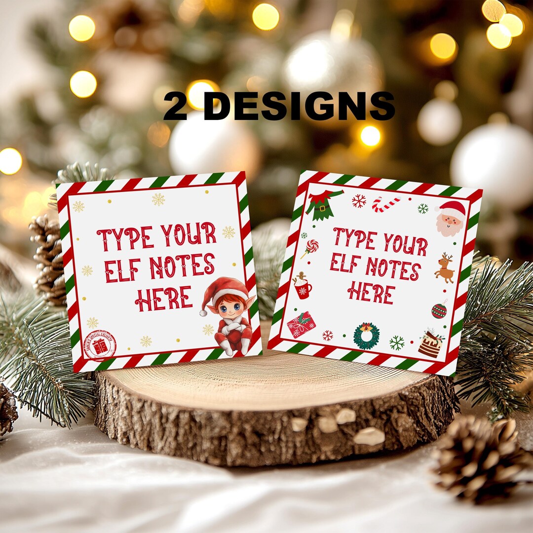 Editable Elf Note Cards Template: Christmas Elf Activities (printable ...