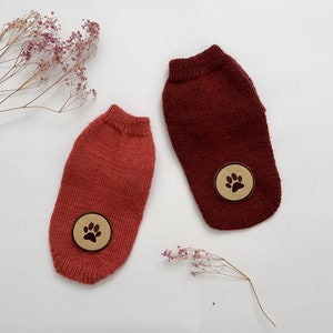 Small dog sweater,  Warm dog clothes, Winter dog pullover, XXS puppy sweater, wool sweater for small dog, Dog lover gift