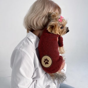 Small dog sweater,  Warm dog clothes, Winter dog pullover, XXS puppy sweater, wool sweater for small dog, Dog lover gift