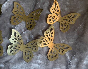 Gold Paper Butterflies