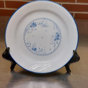 Vintage Rare Corelle Celestial Blue Salad Plates Sold Individually 7 Available.