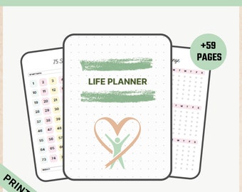 Life Planner / Digital Personal Planner / Life Tracker Digital Planner /  Lifestyle Planner / Daily Planner / Printable Planner