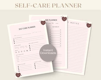 Self Care Planner, Wellness Journal, Self Love Workbook (Printable PDF)
