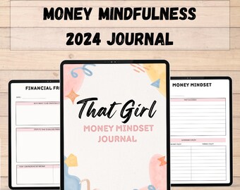 2024 Digital Money Mindfulness Journal | Instant Download Financial Planner for iPad GoodNotes | 2024 Resolutions and Goals Canva Template