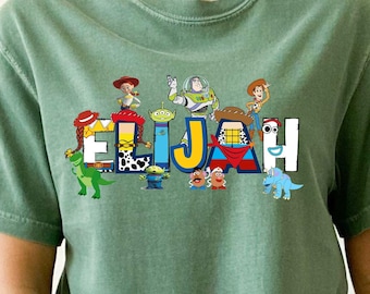 Custom Toy Story Name Shirt, Comfort Colors Shirt, Disney Family Shirt, Personalized Woody Buzz Jessie Shirt, Toy Story Family Shirt, 151163