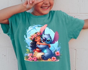 Disney Moana and Stitch Shirt, Comfort Colors Disney Shirt, Disney Moana Shirt, Disney Stitch Shirt, Disney Trip Shirt, 151949