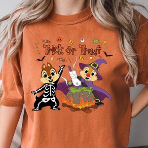 Chip and Dale Halloween Shirt, Comfort Colors Shirt, Disney Halloween Shirt, Disney Squirrels Shirt, Disney Family Shirt, Spooky Tee 151644