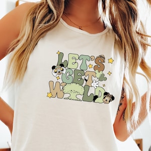 Animal Kingdom Let&#39;s Get Wild Tank Top, Comfort Colors Disney Tank Top, Disney Trip Tank Top, Animal Kingdom Tank Top, 151184
