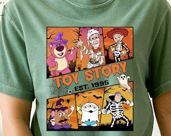 Comfort Colors Toy Story Halloween Shirt, Disney Halloween Shirt, Disney Toy Story Shirt, Woody Jessie Buzz Shirt, 151687