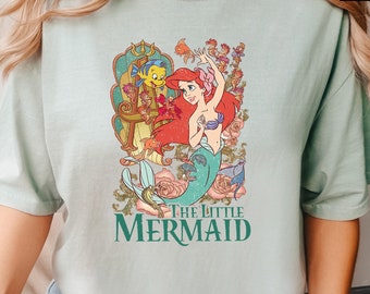 Disney The Little Mermaid Shirt, Comfort Colors Disney Shirt, Disneyland Trip Shirt,  Disney Mermaid Shirt,  Disneyland Girls Shirt, 151061