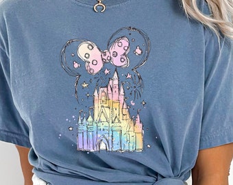 Disney Magic Castle Minnie Shirt, Comfort Colors Disney Shirt, Minnie Mouse Shirt, Disney Vacation Shirt,  Disney Castle Shirt, 151004