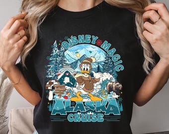 Camisetas de Mickey y sus amigos para el crucero por Alaska, camiseta Disney Magic Cruise Trip, camiseta familiar a juego con colores cómodos, camiseta Disney Alaska, 154719