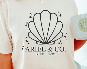 Little Mermaid Ariel and Co Shirt, Comfort Colors Disney Shirt, Disney Trip Shirt,  Disney Little Mermaid Shirt,  Disney Girls Tee, 151067