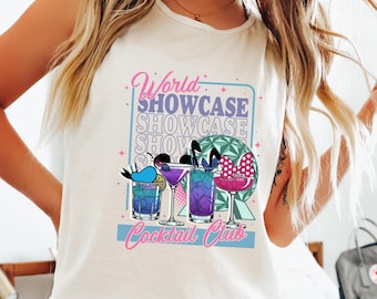 world showcase coctail club tank top, disneyland tank tops, comfort colors theme park shirt, epcot racerback tank top, 156979