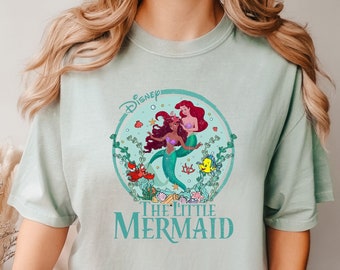 Disney The Little Mermaid Shirt, Comfort Colors Disney Shirt, Disneyland Trip Shirt,  Disney Mermaid Shirt,  Disneyland Girls Shirt, 150956