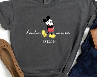 Disney Mickey Dada Mouse Shirt, Custom Disney Fathers Day Shirt, Comfort Colors Disney Shirt, Disney Dad Shirt, Disney Daddy Shirt, 151732