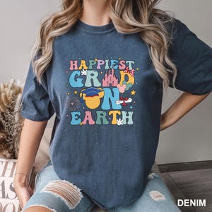 Happiest Grad On Earth Shirt, Comfort Colors Shirt, Minnie Mickey Grad Tee, Disney Graduation Shirt, Disney Graduation Trip Shirt 152757
