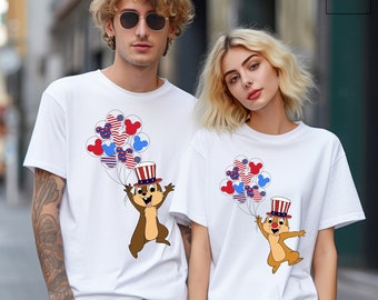 Disney Chip and Dale 4th of July Shirt, Comfort Colors Disney Shirt, Disney Matching Chip and Dale Shirt, Disney 4th of July Shirt,  151420