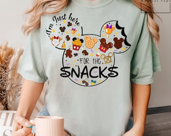 Disney I'm Here for The Snacks Shirt, Comfort Colors Disney Shirt, Disney Family Shirt, Disney Trip Shirt, Disney Vacation Shirt, 151486