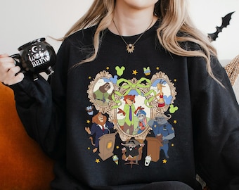 Coquette Watercolor Zootopia Sweatshirt, Judy Hopps Nick Wilde Hoodie, Welcome To Zootopia Disney Hoodie, Locket Zootopia Crewneck 154135