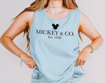 Classic Disney Mickey and Co Tank Top, Comfort Colors Tank Top, Disney Trip Shirt, Mickey Minnie Donald Daisy Goofy Pluto Tank Top, 151054