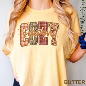 Cozy Season Shirt, Comfort Colors, Retro Fall Shirt, Get Cozy Shirt, Womens Fall Shirt, Fall Graphic Shirt, Autumn Season Shirt, 153844