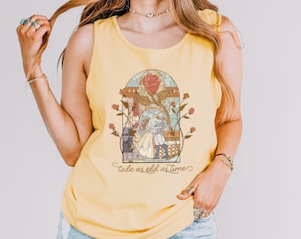 Débardeur La Belle et la Bête, Débardeur couleurs confort, Débardeur Conte As Old As Time, Débardeur Princesse Belle 150995
