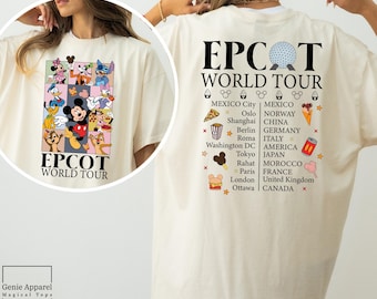Disney Epcot World Tour Shirt, Comfort Colors Disney Shirt, Disney Family Trip Shirt, Disney Epcot Vacation Shirt, Disney Trip Shirt, 151523