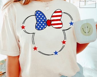 Disney Mickey And Minnie 4th of July Shirt, Comfort Colors Disney Shirt, Disney Family Shirt, Disney 4th of July Shirt, Mickey Shirt, 151436
