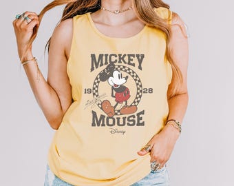 Classic Mickey Tank Top, Classic Minnie Tank Top, Comfort Colors Tank Top, Disney Trip Tee, Mickey Mouse Tank Top, Disney Summer Tank 152136