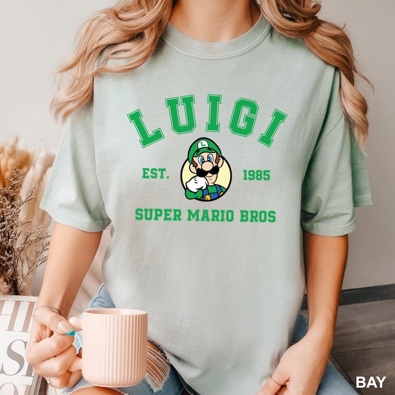 Mario Shirts, Super Mario, Super Mario Shirt, Custom Mario Shirt, Mario Family Matching Shirt, Customized Mario Shirts,Comfort Colors image 3
