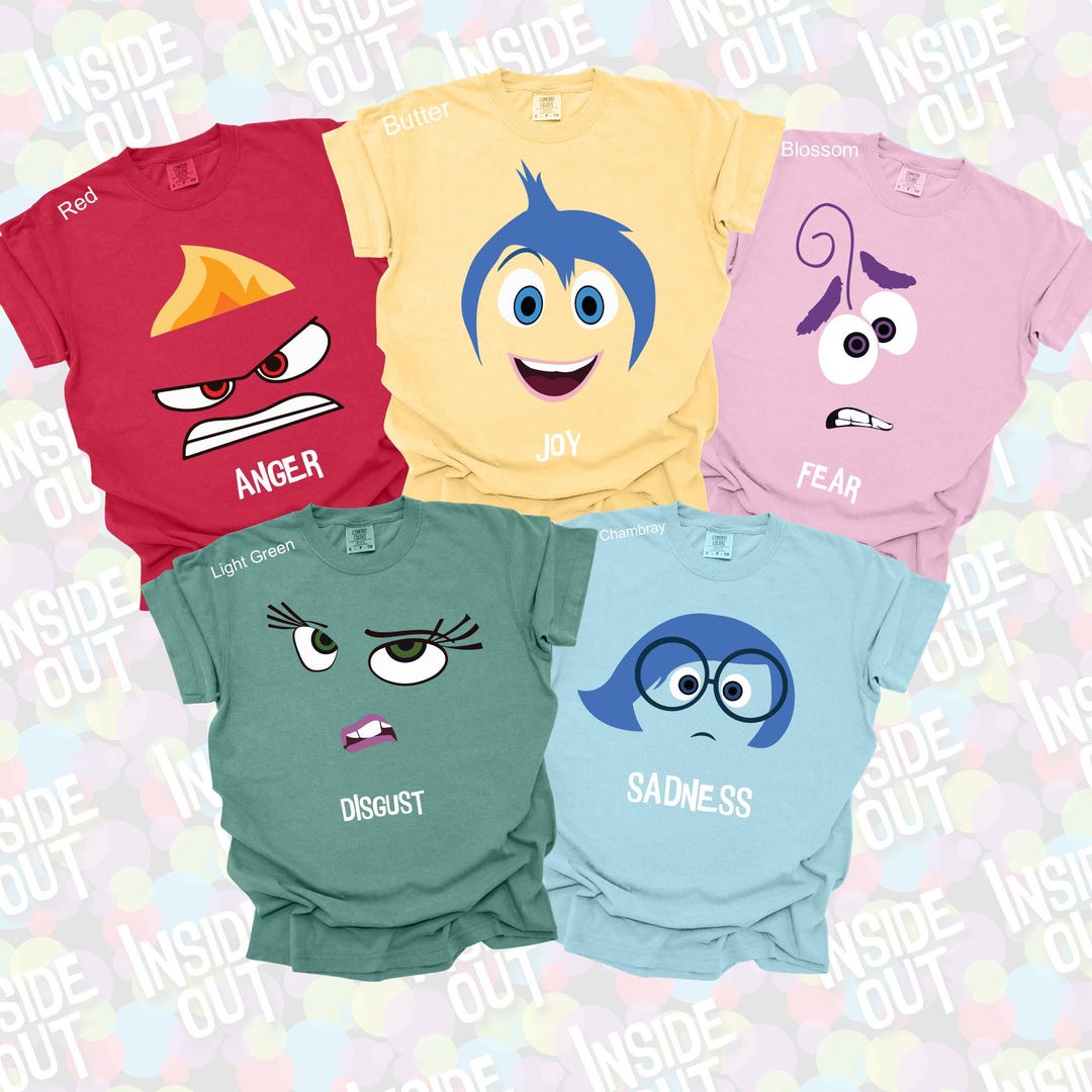 Inside Out Characters Shirts, Inside Out 2 Shirt, Inside Out Group ...