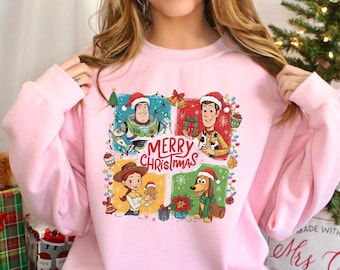 Disney Toy Story Merry Christmas Sweatshirt, Toy Story Friends Christmas Sweatshirt, Disney Christmas Hoodie, Kids Christmas Crewneck 154129