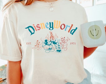 Disney World Est 1971 Shirt, Comfort Colors Disney Shirt, Disneyworld Shirt, Disney Characters Vacation Shirt,  Disney Friends Shirt, 151076