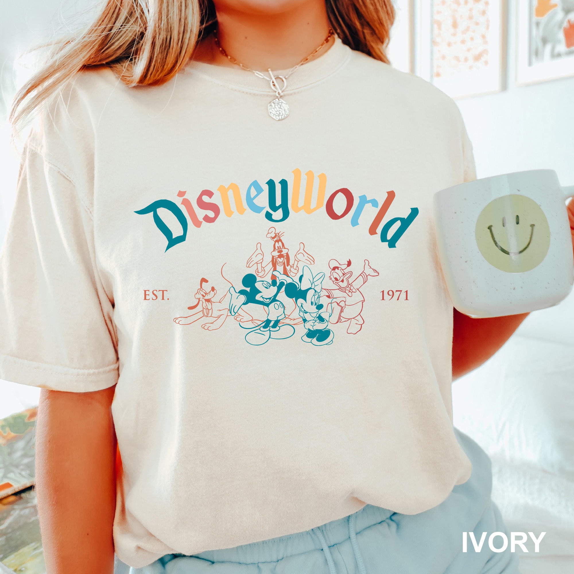 Disney's WORLD OF ENGLISH スウェット Mickey Mouse Icon Cherry Blossom Pullover Sweatshirt for