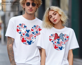 Disney Red White Blue Mickey or Minnie  Shirt, Disney 4th of July Shirt, Comfort Colors Shirt, Mickey Mouse Shirt, Minnie Shirt, 151500