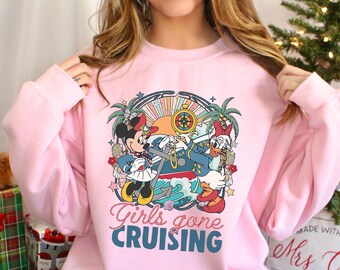 Mini Daisy Cruise Trip Sweatshirt, Disney Girls Gone Cruising Sweatshirt,Disney Besties Cruise Hoodie, Matching Girls Cruise Crewneck 153527
