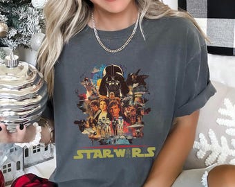 Retro Disney Star Wars Shirt, Comfort Colors Shirt, Vintage Star Wars Tee, Star Wars Tee, Disneyworld Shirts, Disney Family Shirt 153187