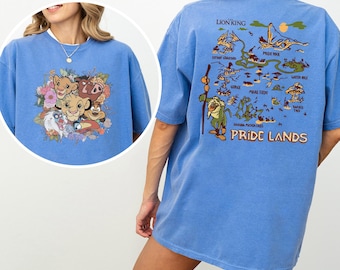 Vintage Floral Lion King Shirt, Comfort Colors, Pride Lands Shirt, Disney Timon And Pumba Tee,Hakuna Matata Shirt, Animal Kingdom Tee 153102