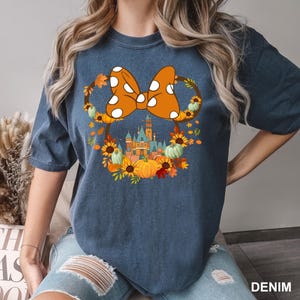 Disney Castle Mickey Minnie Fall Shirt, Comfort Colors Shirt, Disney Thanksgiving Shirt, Mickey or Minnie Mouse Thanksgiving Shirt, 151828