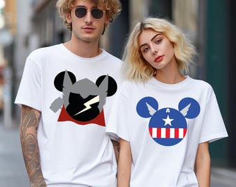 Superhero Matching Shirt, Comfort Colors, Avengers Mickey Ears Shirt, Mouse Ears Superhero Shirt, Superhero Family Trip Matching Tee 152473