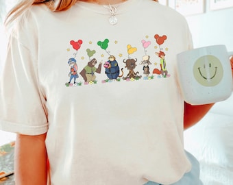 Disney Zootopia Characters Shirt, Comfort Colors, Nick Wilde Judy Hopps Shirt, Disney Family Trip Shirt, Zootopia Mickey Balloons Tee,154018