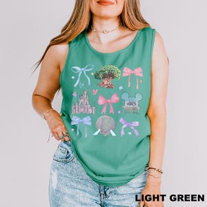 Disney Coquette Bow Tank Top, Comfort Colors Tank Top, Hollywood Studios Shirt, Disneyland Tank Top, Disney Epcot Summer Shirt 152704