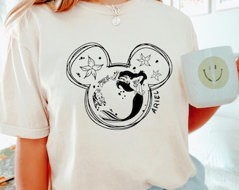 Ariel The Little Mermaid Shirt, Comfort Colors Disney Shirt, Disney Trip Shirt,  Disney Mermaid Shirt, Disney Girls Shirt, 151075