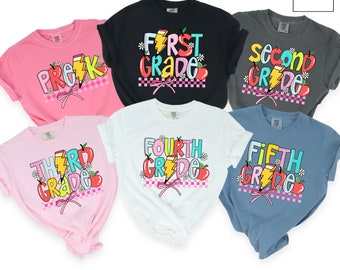 First Day of School Shirt, Comfort Colors School Shirt, First Day of School Shirt, Elementary Grades Shirt, Kindergarten Shirt, 151748