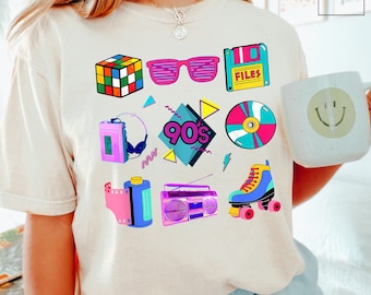 Camiseta vintage de grupo de los 90, camisetas Comfort Colors de los 90, camiseta retro de fiesta de los 90